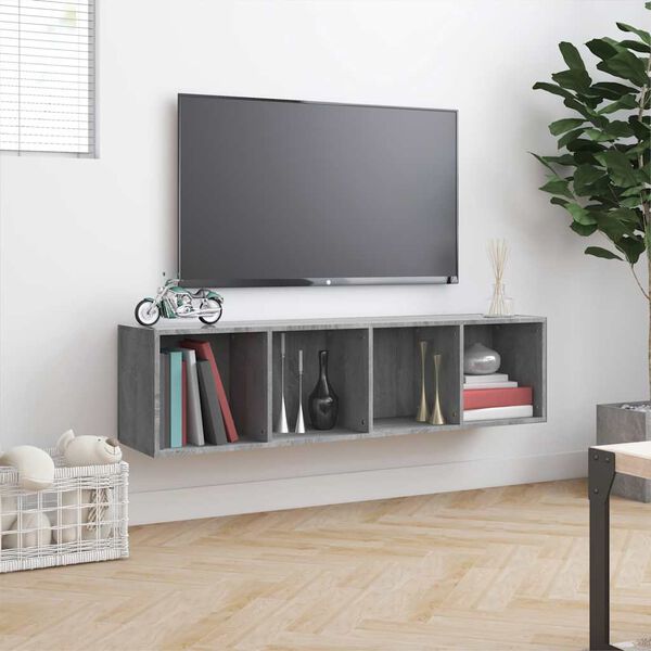 vidaXL Bibliothèque/Meuble TV Sonoma gris 143x30x36cm Bois ingénierie