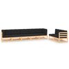 vidaXL Salon de jardin 7 pcs avec coussins Bois de pin massif