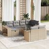 vidaXL Salon de jardin 11 pcs avec coussins beige r&eacute;sine tress&eacute;e
