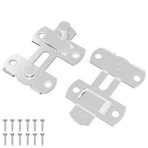 vidaXL Verrou de porte 2 pcs Argent&eacute; 70 x 8 mm Acier