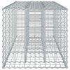 vidaXL Lit sur&eacute;lev&eacute; gabion Argent&eacute; 180 x 60 x 55 cm Acier galvanis&eacute;