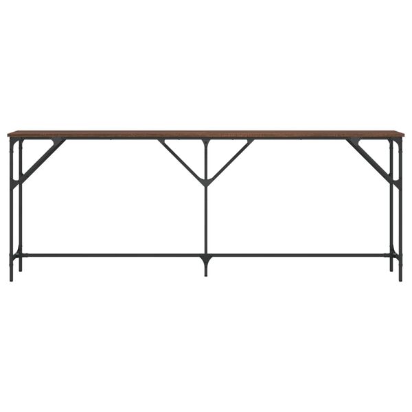 vidaXL Table console chêne marron 200x29x75 cm bois d'ingénierie