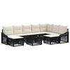 vidaXL Ensemble de canap&eacute; de jardin 10 pc Noir polyrotin