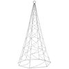 vidaXL Sapin de Noël sur mât de drapeau 200 LED Blanc chaud 180 cm