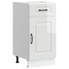 vidaXL Armoire de cuisine Kalmar blanc brillant bois ingénierie