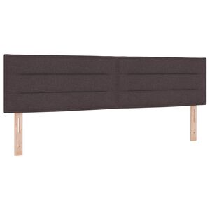 vidaXL T&ecirc;te de lit LED avec t&ecirc;te de lit Marron fonc&eacute; 180 cm Polyester