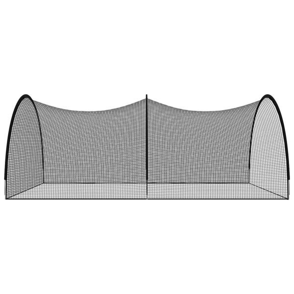 vidaXL Filet pour cage de frappe de baseball Noir 600x400x250 cm