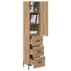 vidaXL Haut Armoire avec tiroir Ch&ecirc;ne artisanal 34,5 x 34 x 180 cm