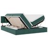 vidaXL Lit de Rangement avec t&ecirc;te de lit 2 pi&egrave;ces Vert fonc&eacute;