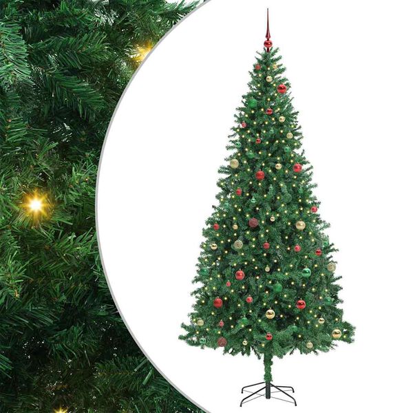vidaXL Sapin de No&euml;l artificiel Vert 300 cm PVC, m&eacute;tal et plastique