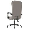 vidaXL Fauteuil inclinable de bureau Taupe Tissu
