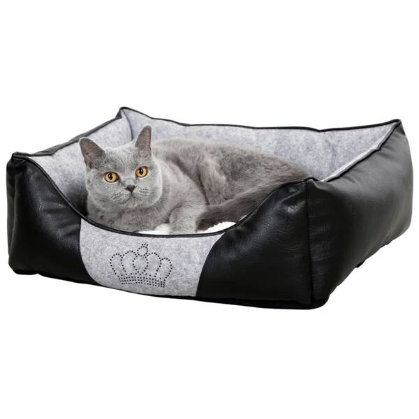 Kerbl Lit pour chiens Chiara 42 x 32 cm Gris et Noir 80360