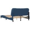 vidaXL Cadre de lit sans matelas Hvar bleu 140x190 cm tissu
