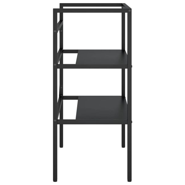 vidaXL Cadre de lavabo de salle de bain Noir 59x38x83 cm Fer