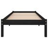 vidaXL Cadre de lit sans matelas noir bois massif 100x200 cm