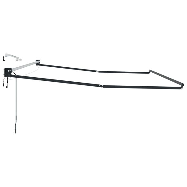 vidaXL Cadre de store r&eacute;tractable &eacute;lectrique Anthracite 4 &times; 3 m