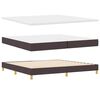 vidaXL Lit boxspring avec matelas Marron fonc&eacute; 200 x 200 cm tissu