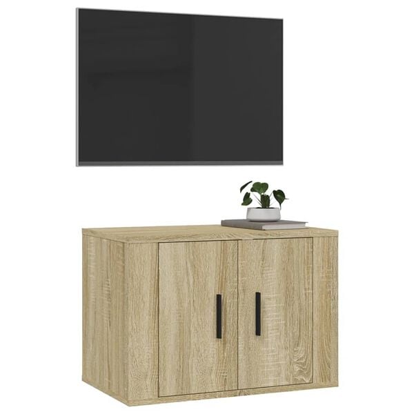 vidaXL Meuble TV mural Ch&ecirc;ne sonoma 57x34,5x40 cm