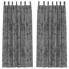 vidaXL Rideaux en velours 2 pc Gris 245 x 140 cm Velours