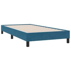 vidaXL Cadre de lit sans matelas bleu fonc&eacute; 90x210 cm velours