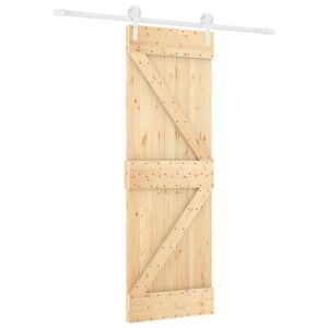 vidaXL Porte coulissante Naturel et Blanc 70 x 210 cm