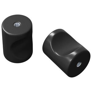 vidaXL Bouton de cabinet 2 pcs Noir 18 x 23 mm Fer