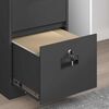vidaXL Cabinet de Dossier avec tiroir 2 pcs Noir 44 x 50 x 106.5 cm
