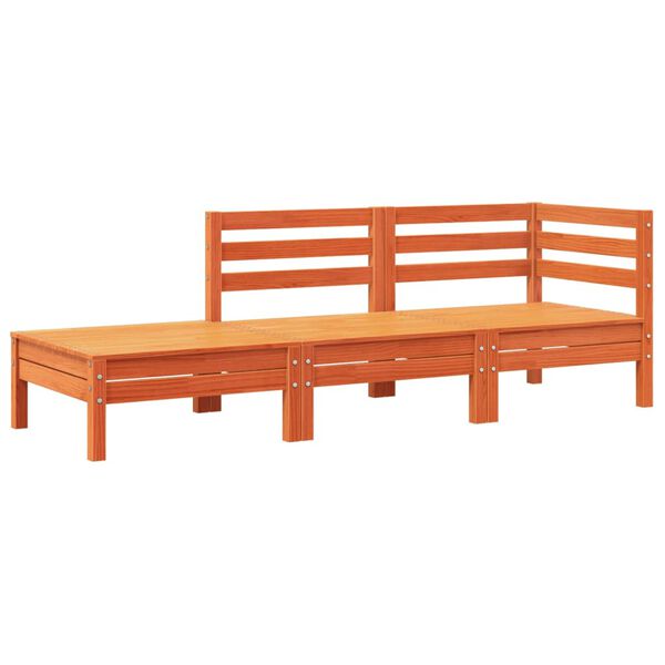 vidaXL Canapé de jardin avec coussins et repose-pied bois pin massif