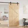 vidaXL Porte NARVIK Naturel 100 x 210 cm Bois de pin massif