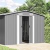 vidaXL Abri de jardin 257x392x181 cm M&eacute;tal Gris
