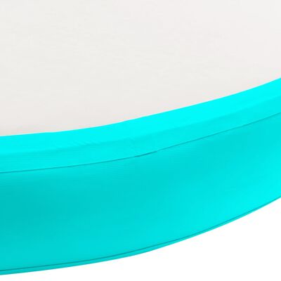 vidaXL Tapis gonflable de gymnastique avec pompe 100x100x10cm PVC Vert
