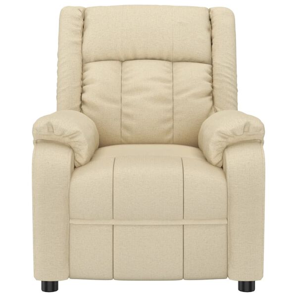 vidaXL Fauteuil de massage Cr&egrave;me Tissu