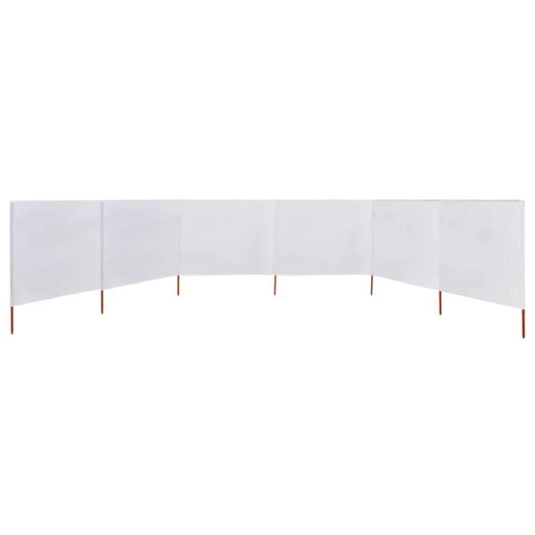 vidaXL Paravent 6 panneaux Tissu 800 x 160 cm Blanc sable
