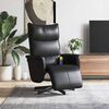 vidaXL Fauteuil inclinable de massage repose-pieds noir similicuir