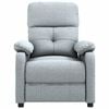 vidaXL Fauteuil de massage Gris clair Tissu