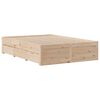 vidaXL Cadre de lit sans matelas avec tiroirs 160x200 cm bois de pin