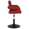 vidaXL Chaise pivotante de salle &agrave; manger Rouge bordeaux Tissu