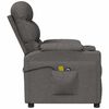 vidaXL Fauteuil &eacute;lectrique de massage Gris fonc&eacute; Tissu