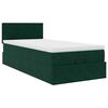 vidaXL Cadre de lit ottoman avec matelas vert fonc&eacute; 80x200 cm velours
