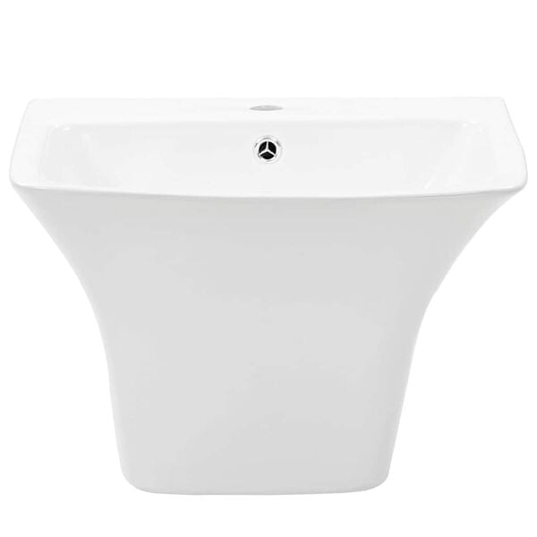 vidaXL Lavabo Blanc 53 x 44 x 37 cm C&eacute;ramique &Eacute;maill&eacute;e