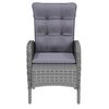 vidaXL Ensemble à manger de jardin 5 pcs Résine tressée Gris