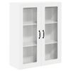 vidaXL Cabinet en verre mural LUCCA Blanc 80 x 31 x 100 cm
