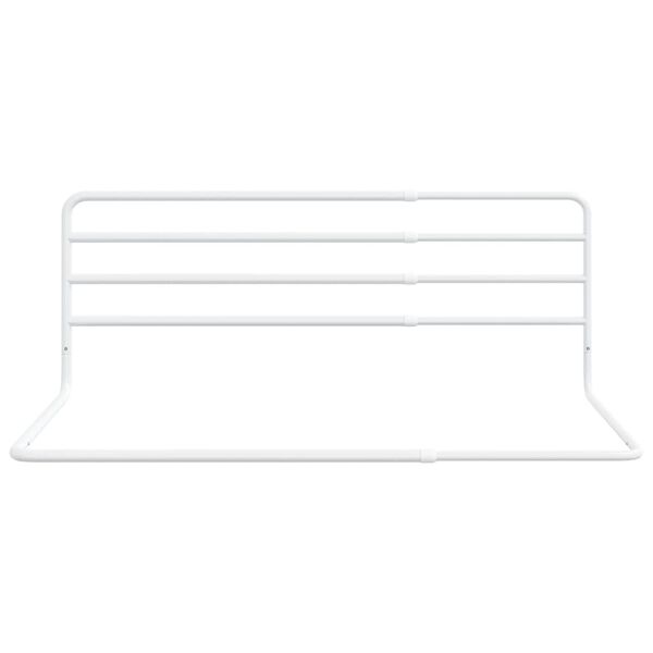 vidaXL Barrière de sécurité de lit d'enfant Blanc (76-137)x55 cm Fer