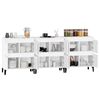 vidaXL Buffets 3 pcs blanc 60x35x70 cm bois d'ing&eacute;nierie