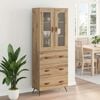 vidaXL Buffet avec &eacute;tag&egrave;re 2 pcs Ch&ecirc;ne artisanal Bois d'ing&eacute;nierie