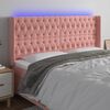 vidaXL T&ecirc;te de lit &agrave; LED Rose 183x16x118/128 cm Velours