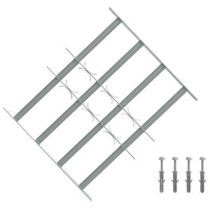 vidaXL Grille de s&eacute;curit&eacute; pour fen&ecirc;tres avec 4 barres crois&eacute;es 3 pc