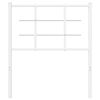 vidaXL T&ecirc;te de lit m&eacute;tal blanc 75 cm