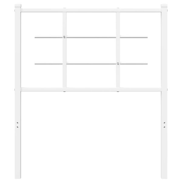 vidaXL T&ecirc;te de lit m&eacute;tal blanc 75 cm