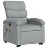 vidaXL Fauteuil de massage inclinable Gris clair Tissu